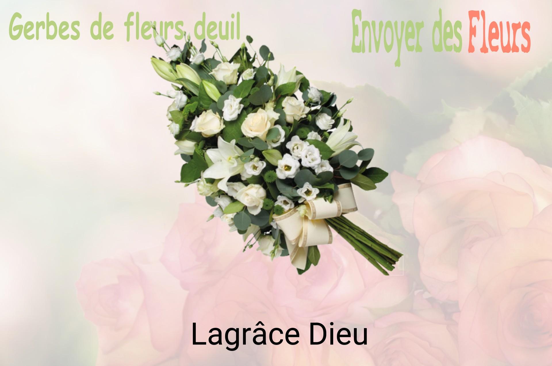 Gerbe de fleurs de deuil livrée à Lagrâce-Dieu